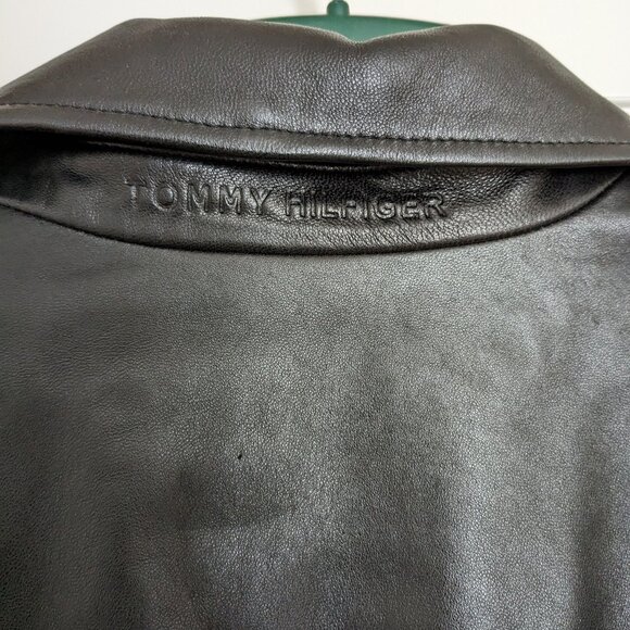 Tommy Hilfiger Black Leather Jacket - Picture 3 of 5